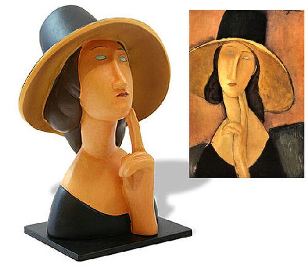Jeanne Hebuterne By Modigliani Portrait Statue Inspired Artist Art